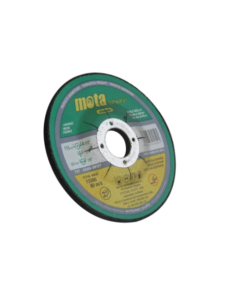 DISCO DE CORTE REPASAR MOTA (HIERRO 115)