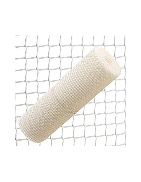 MALLA CUADROS PLASTICO BLANCO (ALTURA 1MT)