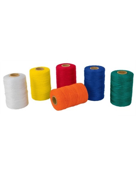 BOBINA HILO ALBAÑIL TRENZADO 100 MT COLOR