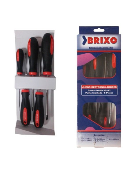 JUEGO DESTORNILLADORES BRIXO 5PZ