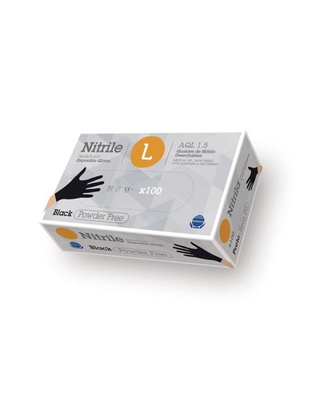 GUANTES NITRILO NEGRO CAJA 100 UNID.