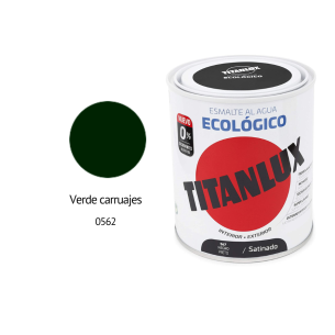ESMALTE ECOLOGICO TITANLUX VERDE CARRUAJES 750ML Brillo