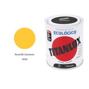 ESMALTE ECOLOGICO TITANLUX AMARILLO LUMINOSO 750ML Brillo