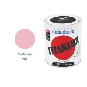 ESMALTE ECOLOGICO TITANLUX ROSA FLAMINGO 750ML Satinado