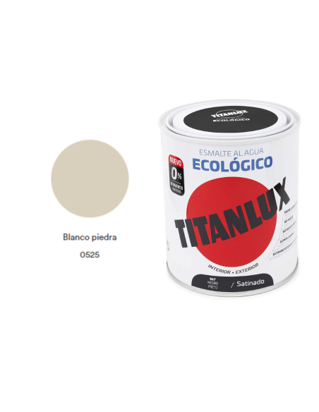 ESMALTE ECOLOGICO TITANLUX BLANCO PIEDRA 750ML Satinado