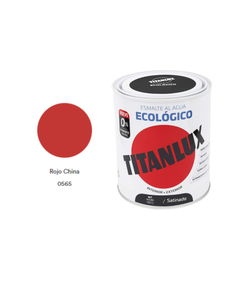ESMALTE ECOLOGICO TITANLUX ROJO CHINA 750ML Brillo