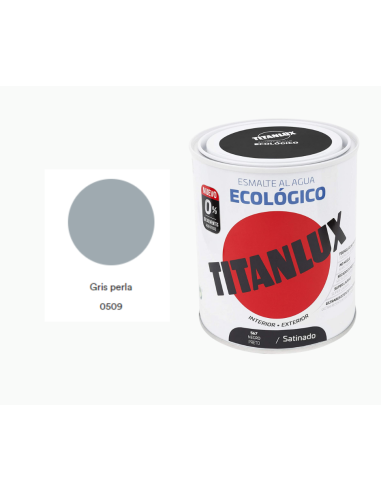 ESMALTE ECOLOGICO TITANLUX GRIS PERLA 750ML Brillo
