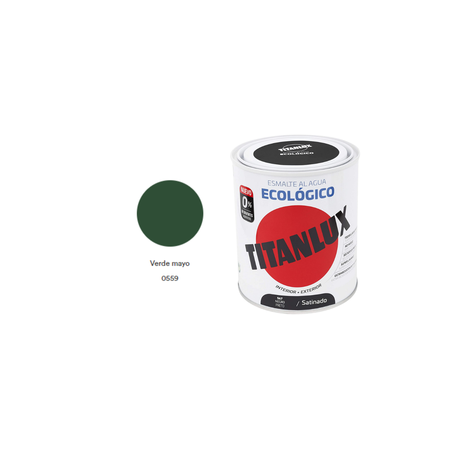 ESMALTE ECOLOGICO TITANLUX VERDE MAYO 750ML Brillo ESMALTE ECOLOGICO TITANLUX VERDE MAYO 750ML Brillo