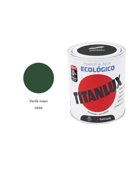 ESMALTE ECOLOGICO TITANLUX VERDE MAYO 750ML Brillo