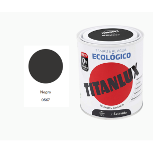 ESMALTE ECOLOGICO TITANLUX NEGRO 750ML Mate