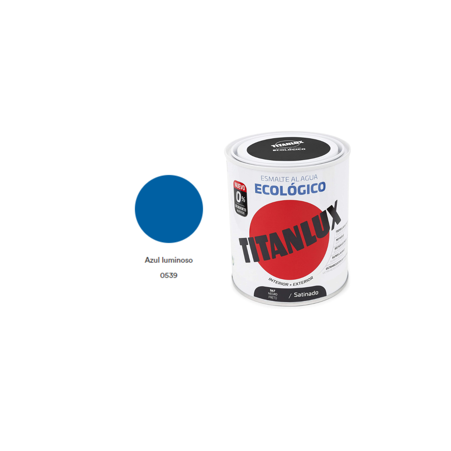 ESMALTE ECOLOGICO TITANLUX AZUL LUMINOSO 750ML Brillo ESMALTE ECOLOGICO TITANLUX AZUL LUMINOSO 750ML Brillo