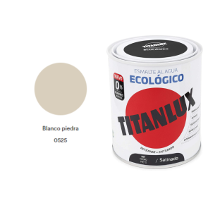 ESMALTE ECOLOGICO TITANLUX BLANCO PIEDRA 750ML Mate