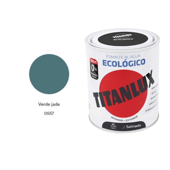ESMALTE ECOLOGICO TITANLUX VERDE JADE 750ML Mate