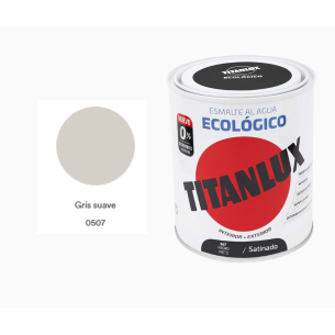 ESMALTE ECOLOGICO TITANLUX GRIS SUAVE 750ML Satinado