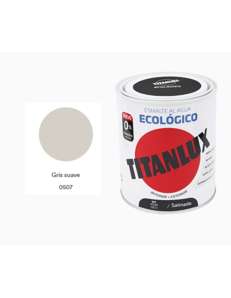 ESMALTE ECOLOGICO TITANLUX GRIS SUAVE 750ML Satinado