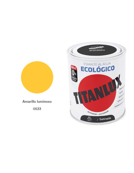 ESMALTE ECOLOGICO TITANLUX AMARILLO 750ML Satinado