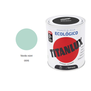ESMALTE ECOLOGICO TITANLUX VERDE MINT 750ML Mate