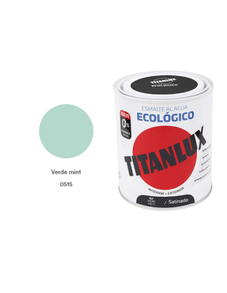 ESMALTE ECOLOGICO TITANLUX VERDE MINT 750ML Mate