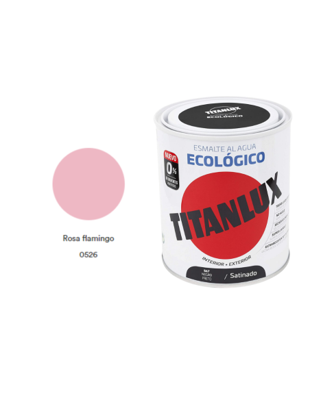 ESMALTE ECOLOGICO TITANLUX ROSA FLAMINGO 750ML Mate