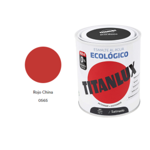 ESMALTE ECOLOGICO TITANLUX ROJO CHINA 750ML Satinado