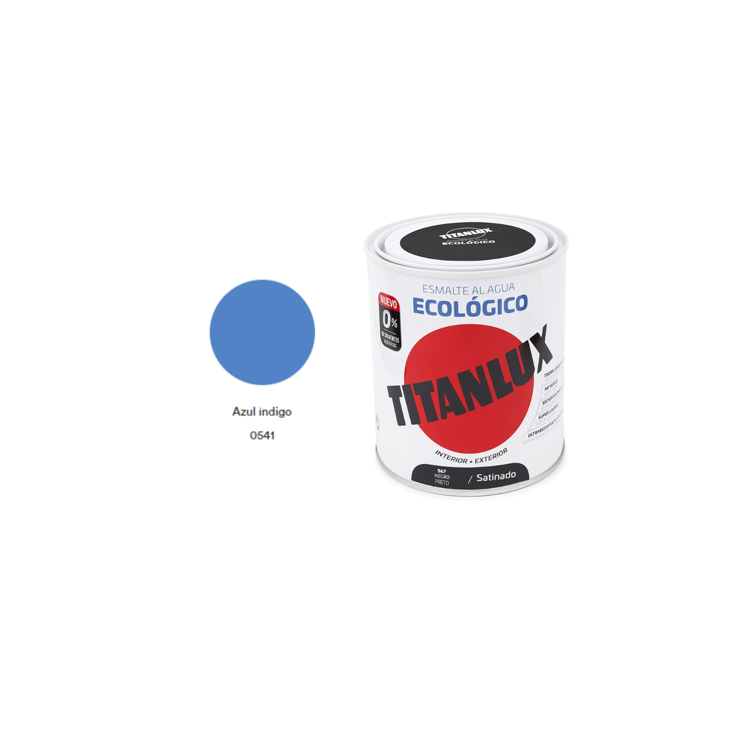 ESMALTE ECOLOGICO TITANLUX AZUL INDIGO 750ML Satinado ESMALTE ECOLOGICO TITANLUX AZUL INDIGO 750ML Satinado