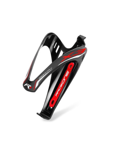 PORTABIDON BICICLETA PLASTICO X3 NEGRO/ROJO
