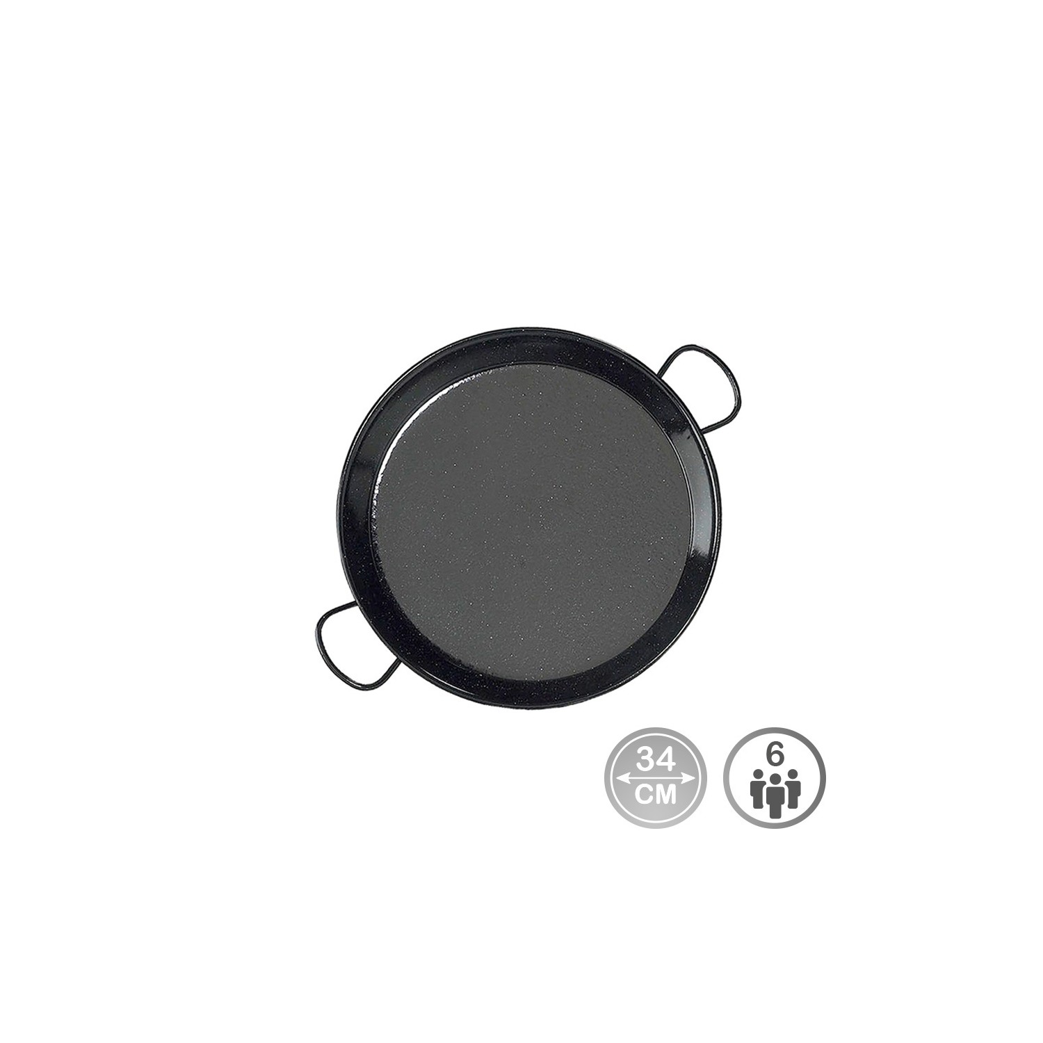 Paellera tradicional acero esmaltado ø34cm (6 personas). vaello Paellera tradicional acero esmaltado ø34cm (6 personas). vaello
