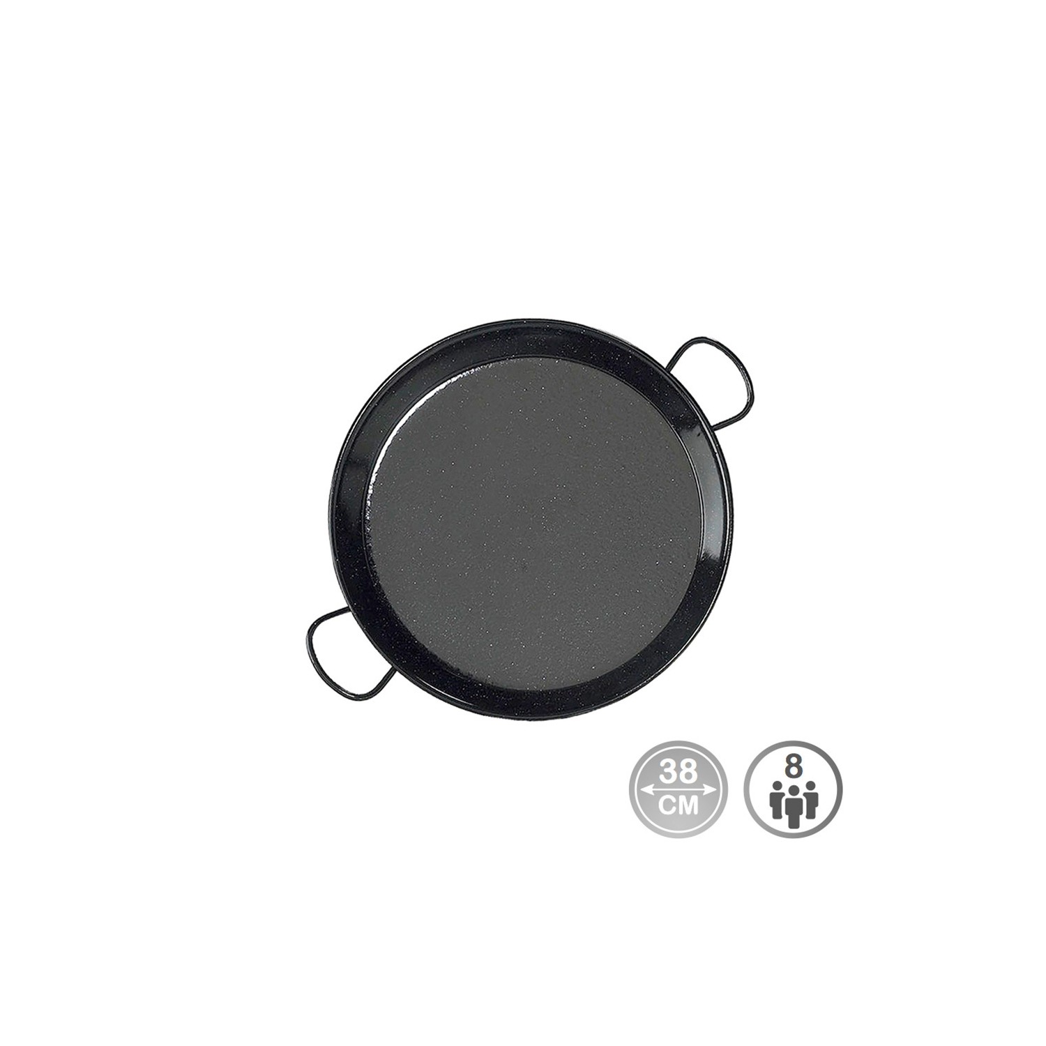 Paellera tradicional acero esmaltado ø38cm (8 personas). vaello Paellera tradicional acero esmaltado ø38cm (8 personas). vaello