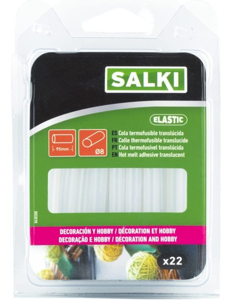 BARRAS ADHESIVO TERMOSELLAR TRANSPARENTE SALKI 8X95
