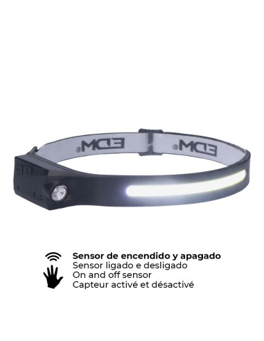 LINTERNA FRONTAL EDM 280 LUMENS CON SENSOR