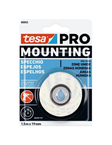 CINTA DOBLE CARA TESA PRO MOUTING 1,5mm X 19mm