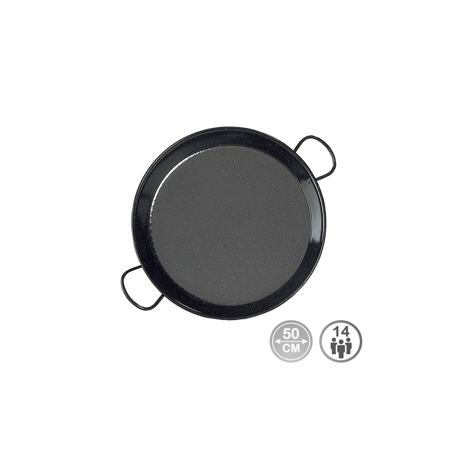 Paellera tradicional acero esmaltado ø50cm (14 personas). vaello Paellera tradicional acero esmaltado ø50cm (14 personas). vaello