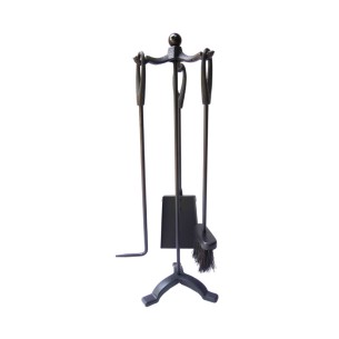 Kit de chimenea color negro. 3 piezas edm