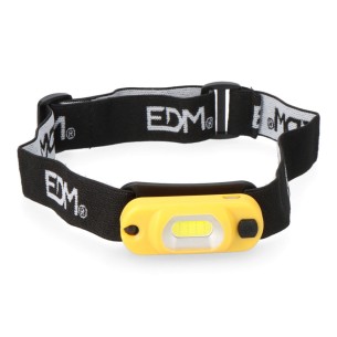 Linterna frontal recargable 1 led cob 1w 3,7v 250mah edm