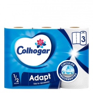 PAPEL COCINA COLHOGAR 3 ROLLOS