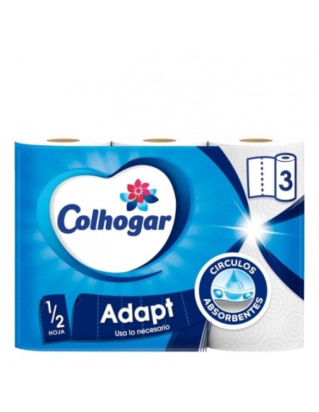 PAPEL COCINA COLHOGAR 3 ROLLOS