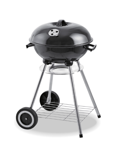 BARBACOA METALICA CON TAPA Y RUEDAS EDM
