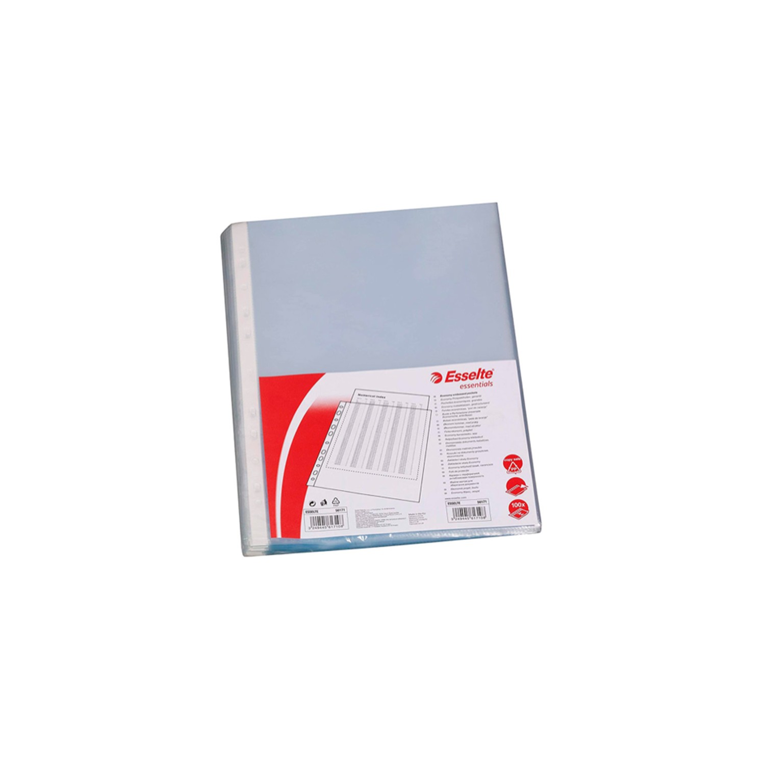 Pack 100 unid. fundas 11 multitaladros dina4 esselte pl 80 micras Pack 100 unid. fundas 11 multitaladros dina4 esselte pl 80 micras