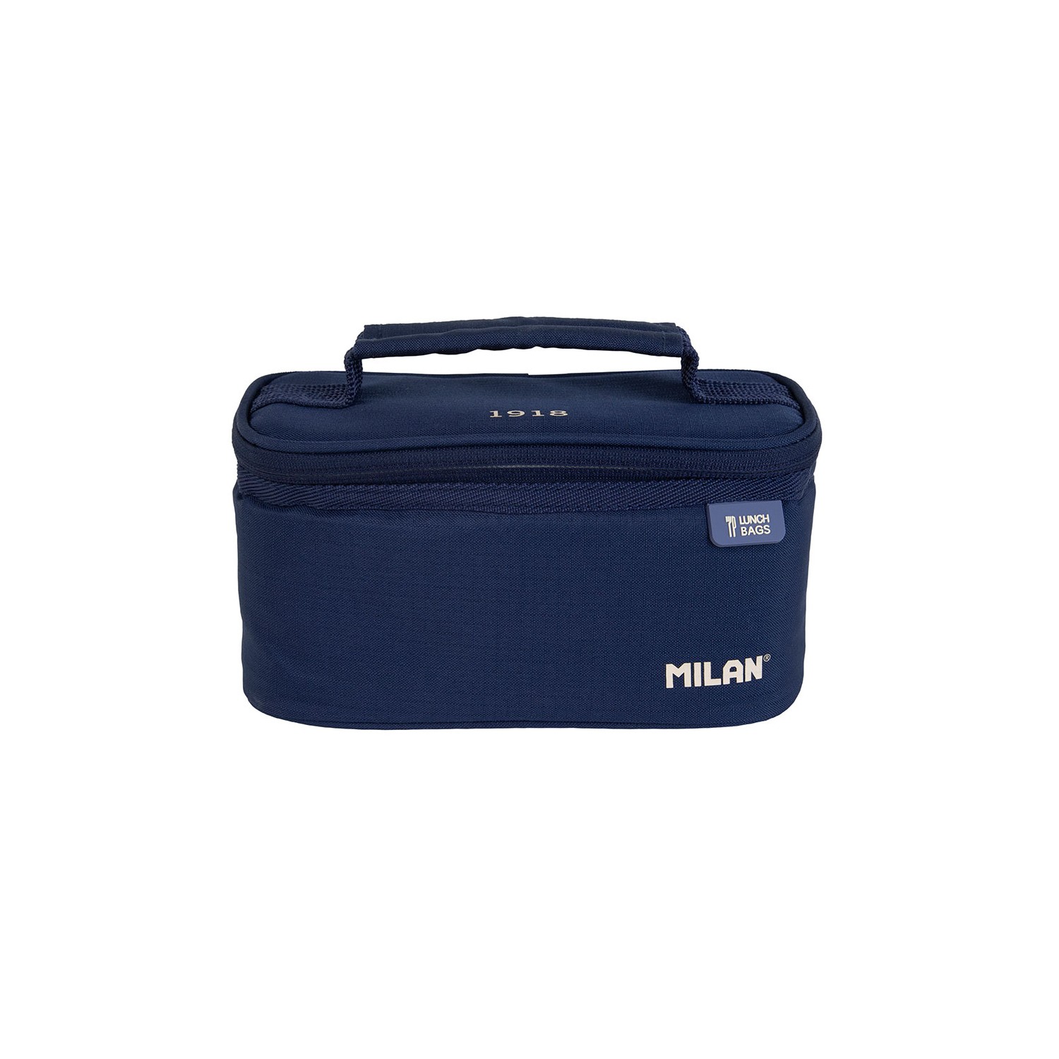 Bolsa isotérmica porta alimentos pequeña con 1 recipiente (1,5l) serie 1918, azul marino milan Bolsa isotérmica porta alimentos pequeña con 1 recipiente (1,5l) serie 1918, azul marino milan
