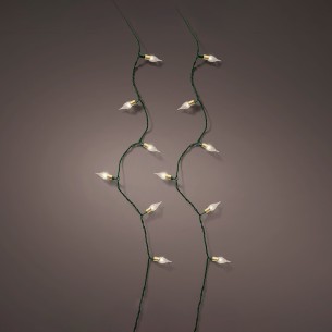 Guirnalda led color blanco cálido 8 funciones efecto centello para interior 1790cm 493275