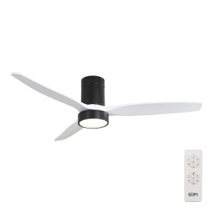 Ventilador de techo efecto madera luz led 3000/4000/6000k kara edm