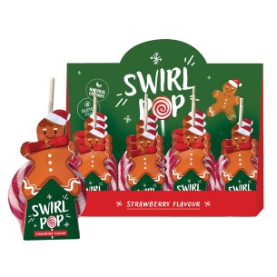 Piruleta espiral sabor fresa, sin gluten. 90gr. basics