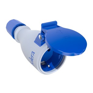 Base móvil bipolar con t/t lateral de 16a,250v elastómero blanco. 707tkb solera