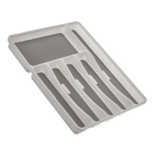 Cubertero plastico, blanco 32,5x5x40 cm kozina