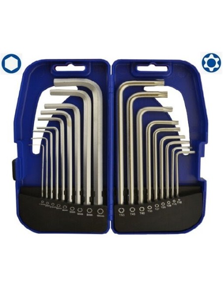JUEGO LLAVES ALLEN-TORX TOMISA 18Pz