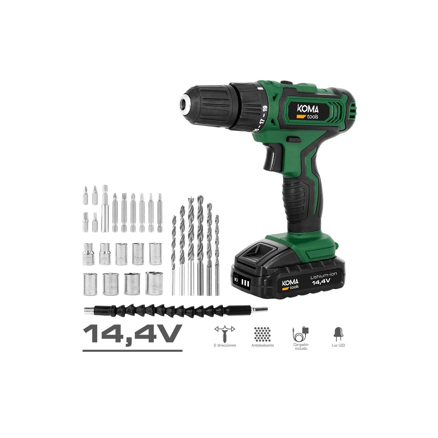 Taladro atornillador maletín 14, 4 v Taladro atornillador maletín 14, 4 v