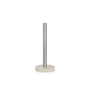 Portarrollo, inox con base de resina beige, ø 13,5 x 33 cm