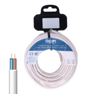 Carrete manguera tubular h05vv-f 2 x 1,50 mm² blanca, 25 m