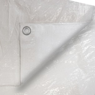 Toldo 5x8m de doble cara. color blanco. densidad 90g/m²