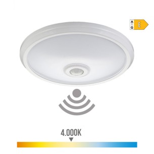 Aplique led de superficie con sensor y luz de emergencia ip20 16w 96 leds 4000k luz dia edm